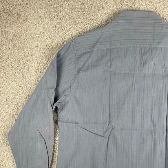 Nick (It) Men's XXL Blue 100% Cotton Long Sleeve Button Up Shirt - Picture 13 of 16